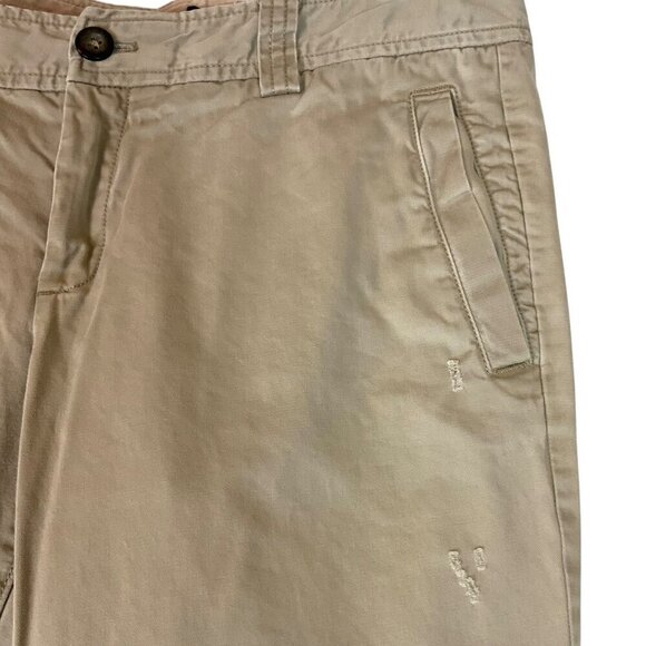 GAP Khakis Womens Sz 6 Regular Beige Distressed Cotton Casual Straight Leg Pants - Picture 7 of 9
